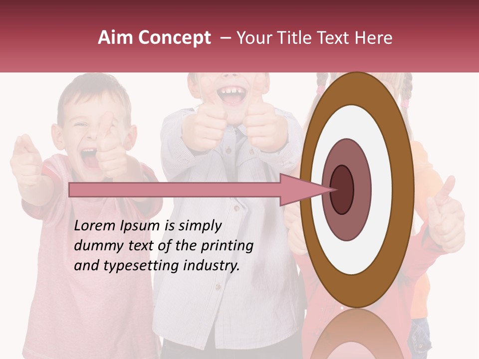 Group Of Children Smiling PowerPoint Template