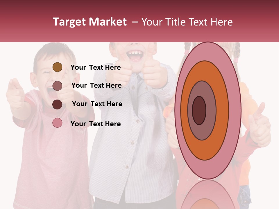 Group Of Children Smiling PowerPoint Template