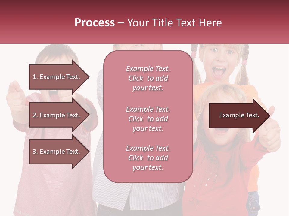 Group Of Children Smiling PowerPoint Template