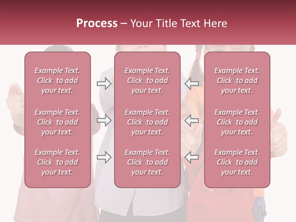 Group Of Children Smiling PowerPoint Template