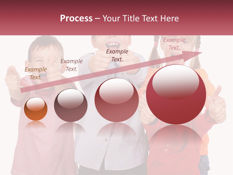 Group Of Children Smiling PowerPoint Template