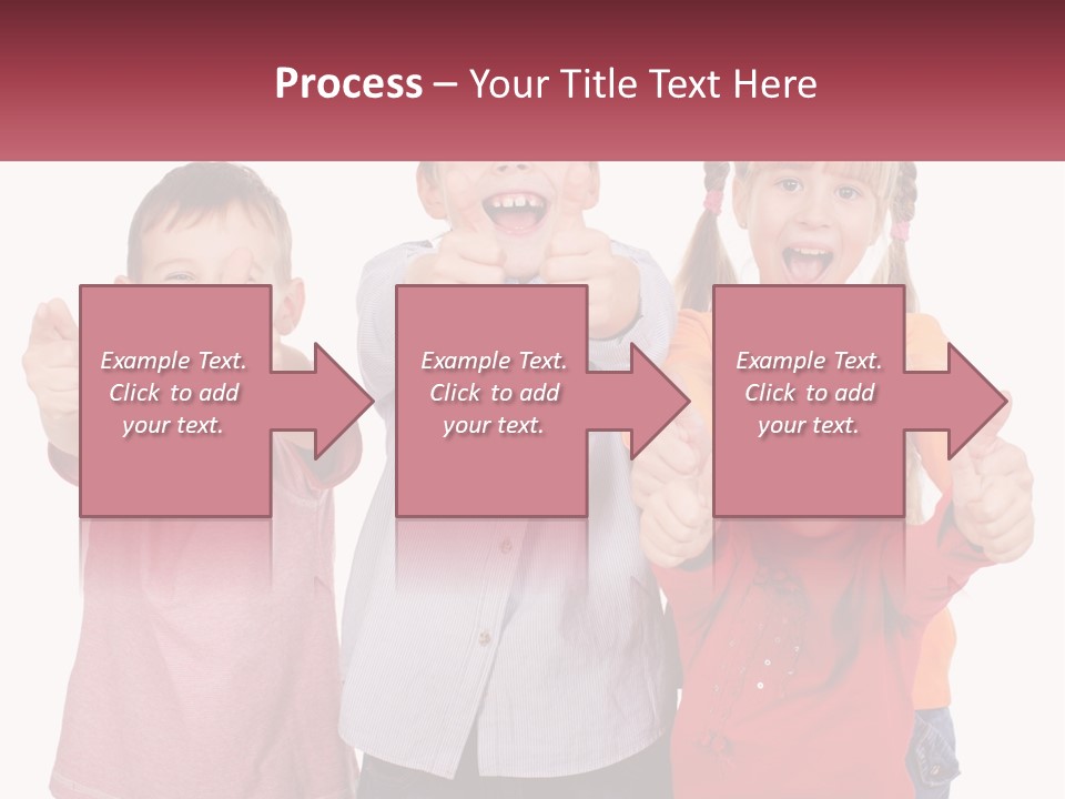 Group Of Children Smiling PowerPoint Template