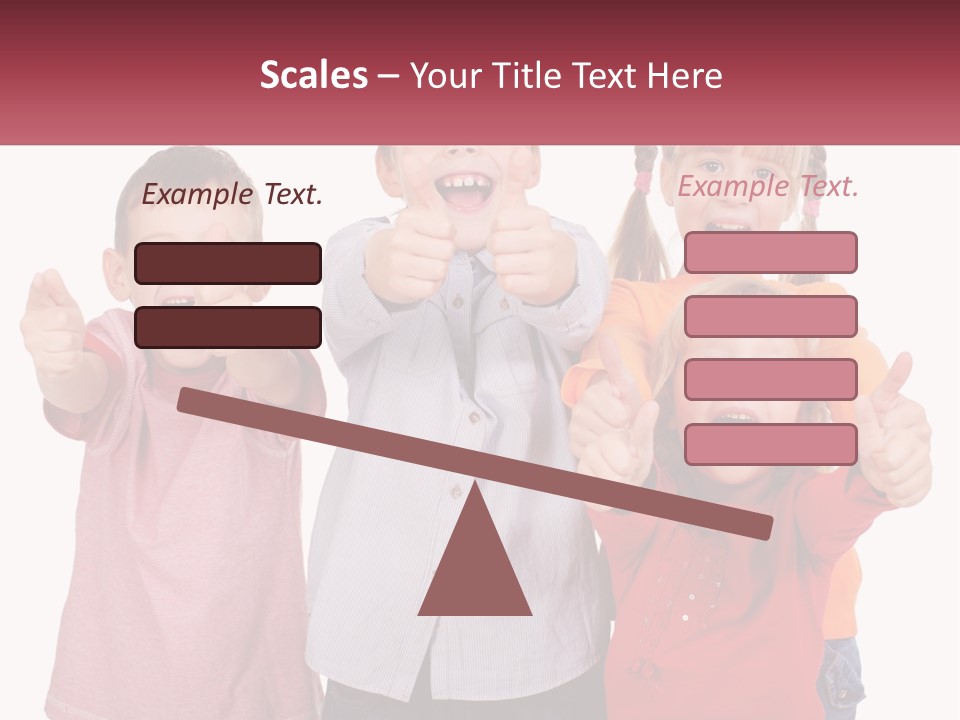 Group Of Children Smiling PowerPoint Template