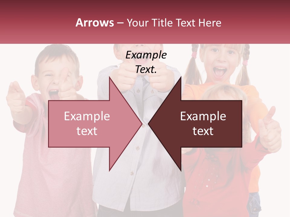 Group Of Children Smiling PowerPoint Template