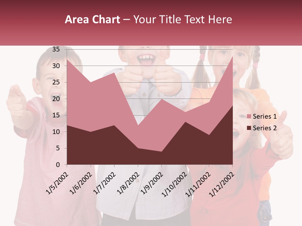 Group Of Children Smiling PowerPoint Template