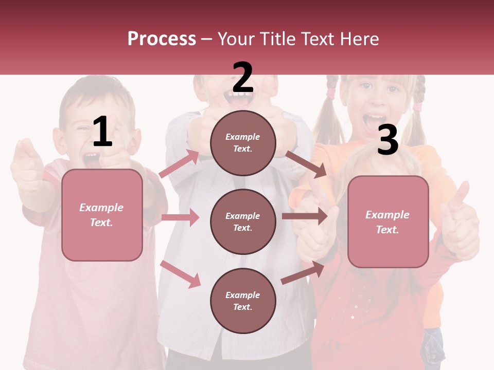 Group Of Children Smiling PowerPoint Template