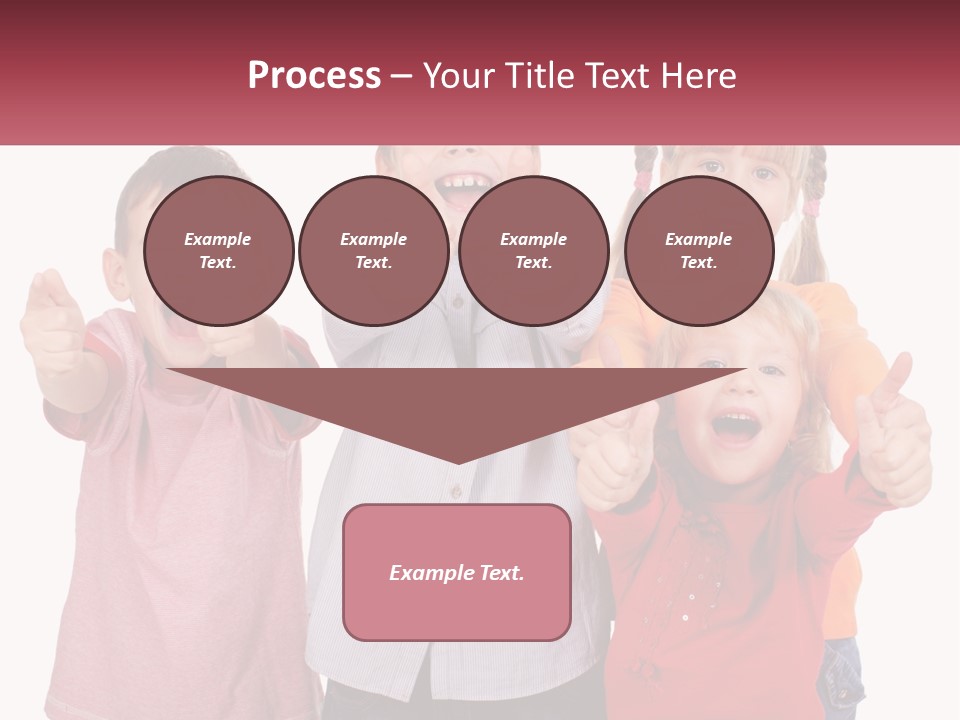 Group Of Children Smiling PowerPoint Template