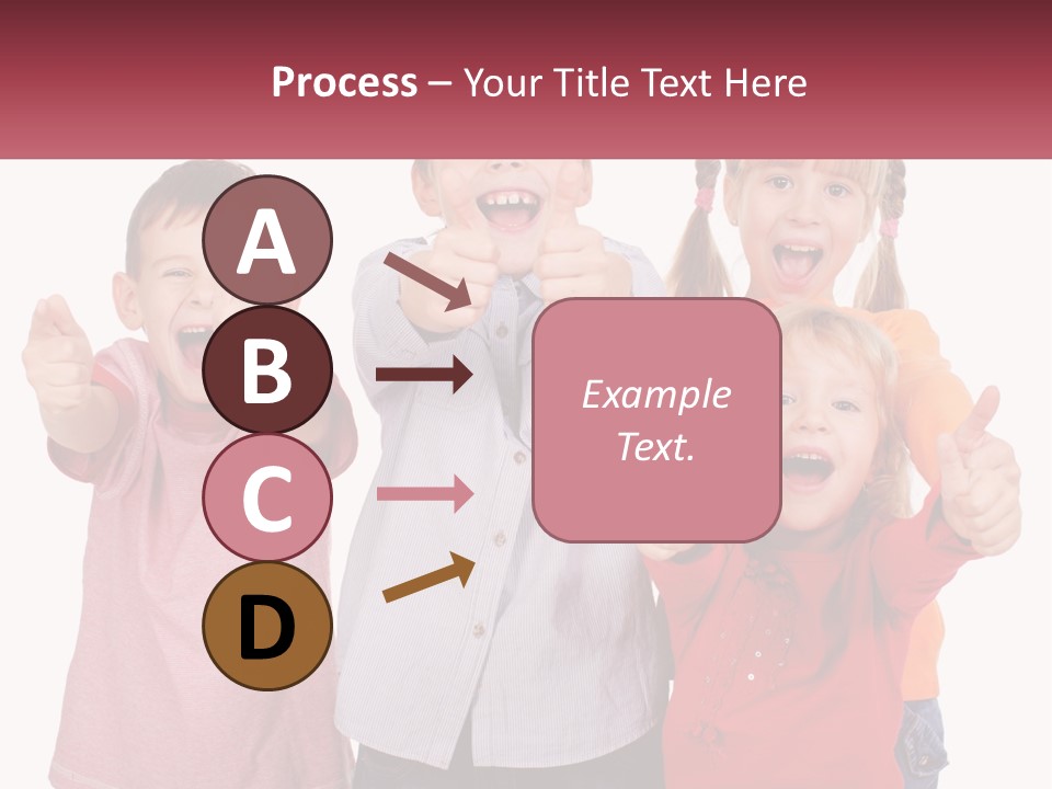 Group Of Children Smiling PowerPoint Template