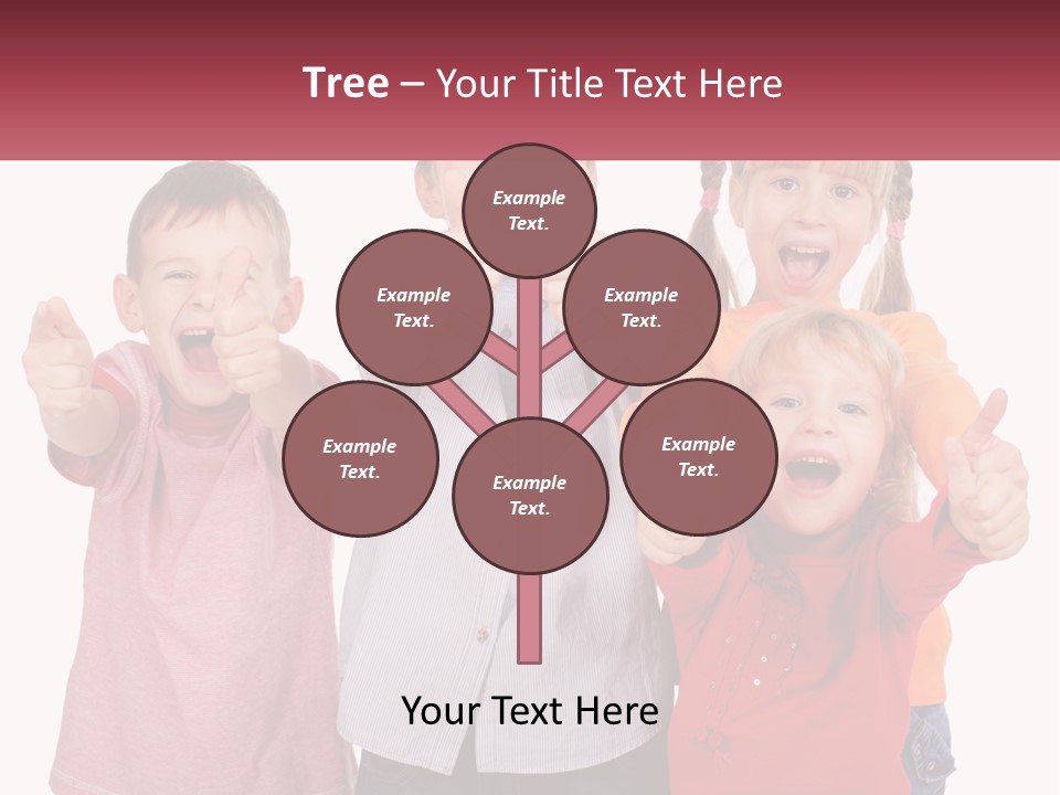 Group Of Children Smiling PowerPoint Template