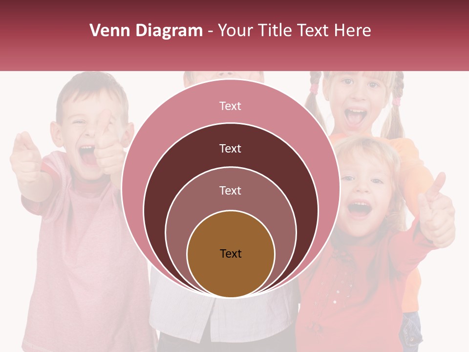 Group Of Children Smiling PowerPoint Template