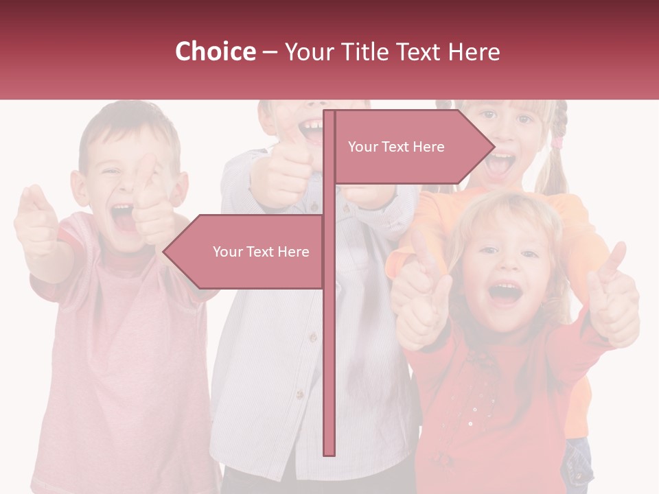 Group Of Children Smiling PowerPoint Template