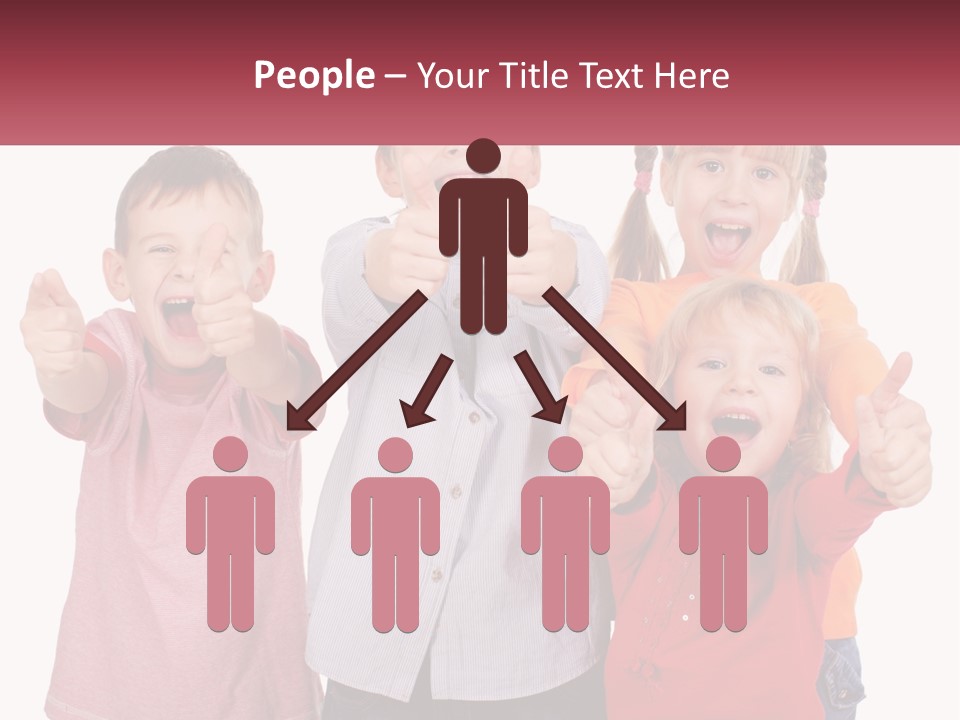 Group Of Children Smiling PowerPoint Template