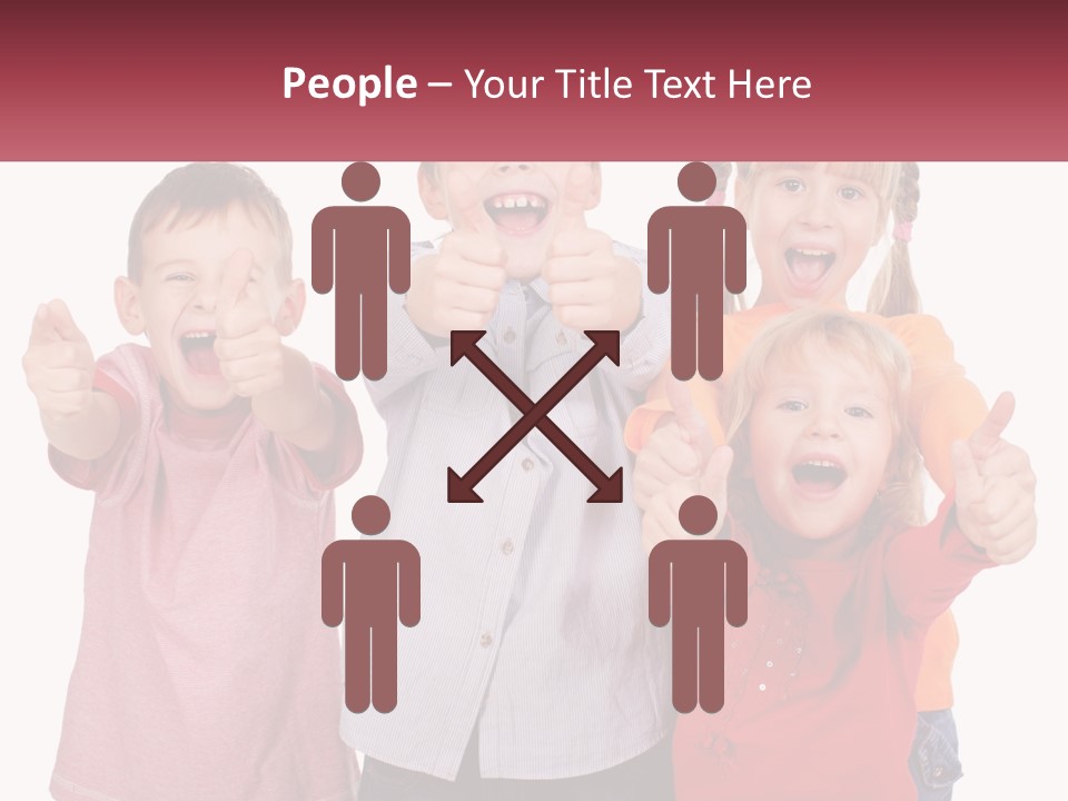 Group Of Children Smiling PowerPoint Template