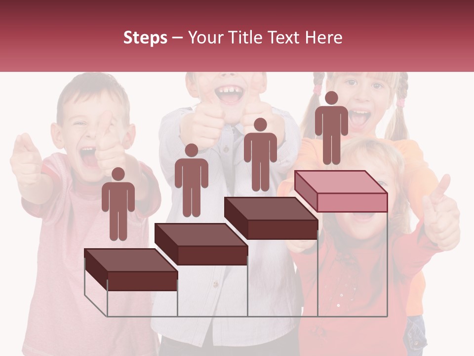 Group Of Children Smiling PowerPoint Template