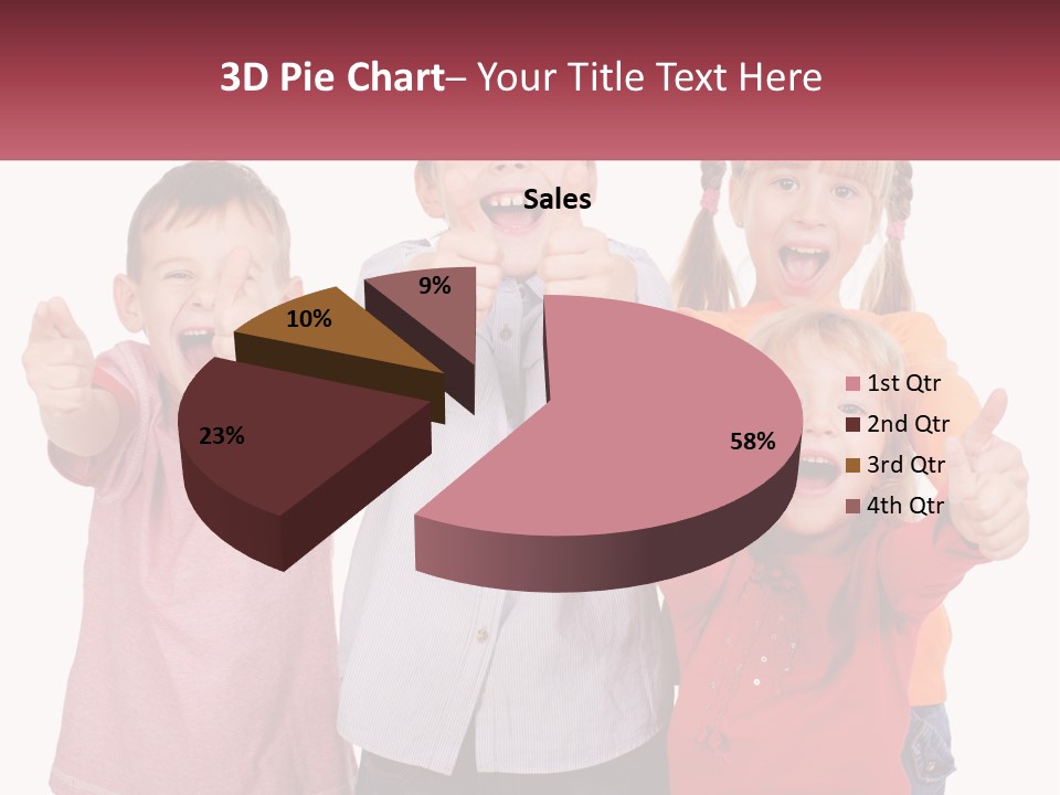 Group Of Children Smiling PowerPoint Template
