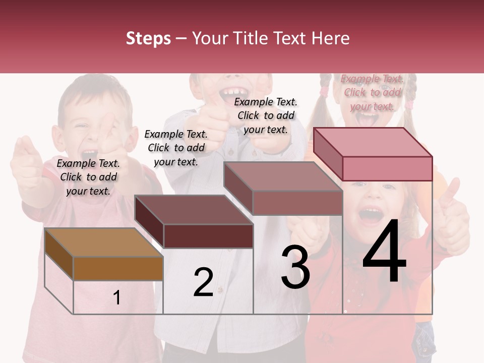 Group Of Children Smiling PowerPoint Template