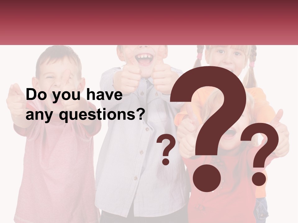 Group Of Children Smiling PowerPoint Template