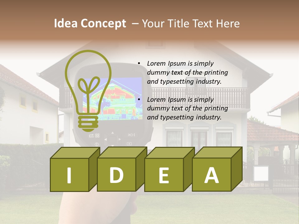 Heat Loss In The House PowerPoint Template
