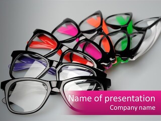 Set Of Glasses PowerPoint Template