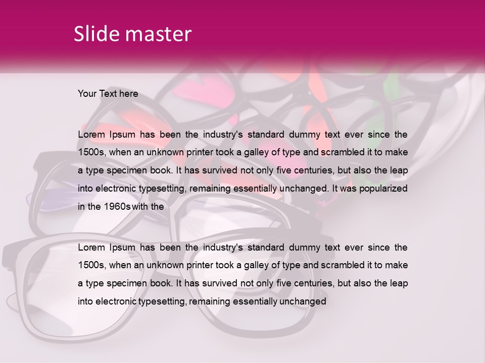 Set Of Glasses PowerPoint Template