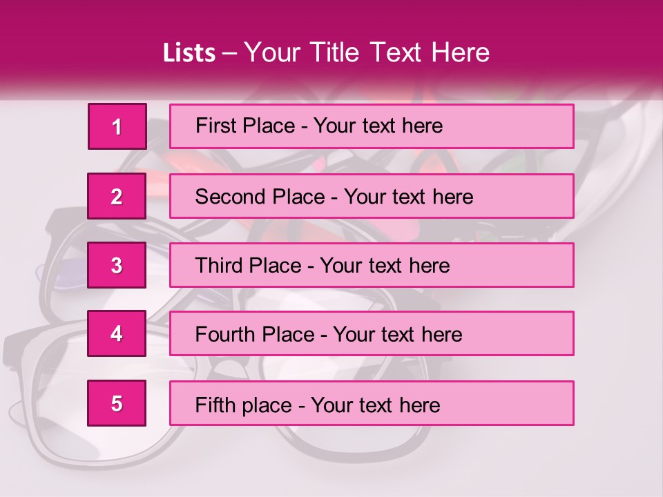 Set Of Glasses PowerPoint Template