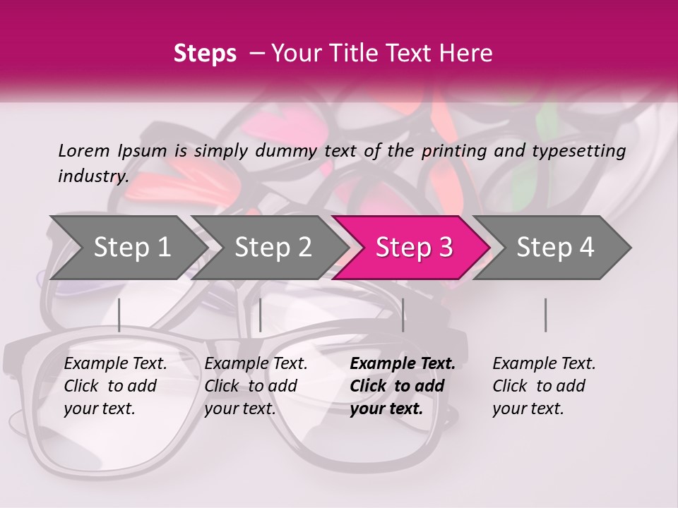 Set Of Glasses PowerPoint Template