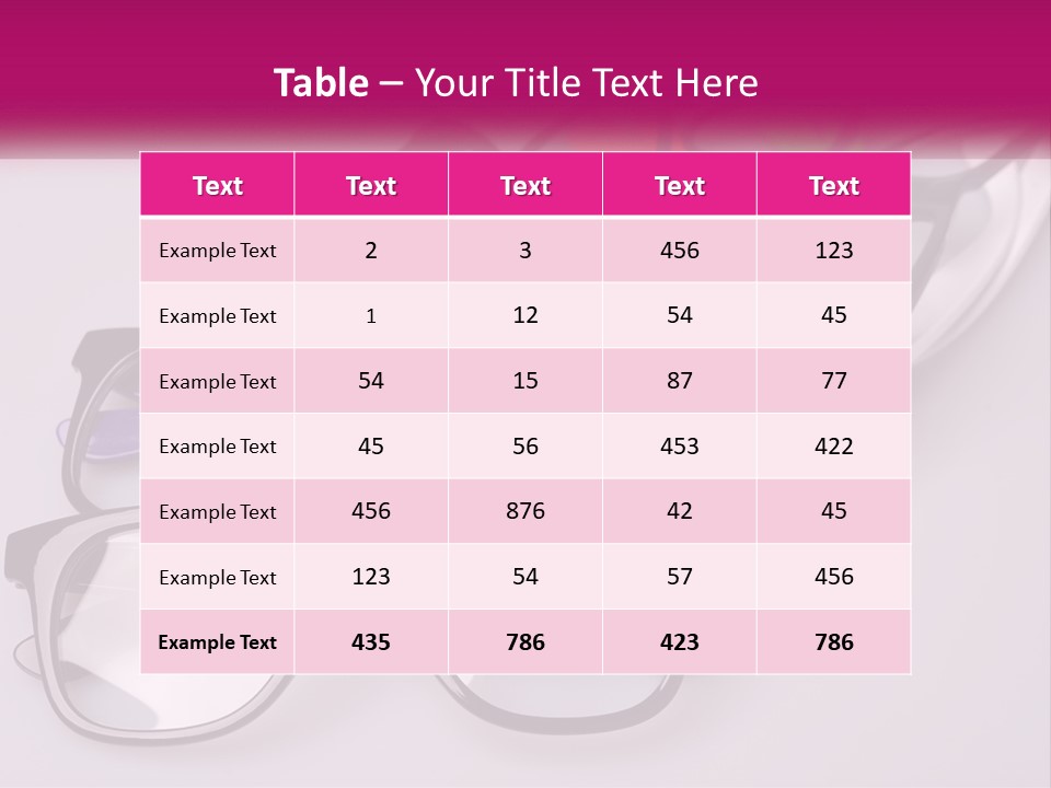 Set Of Glasses PowerPoint Template