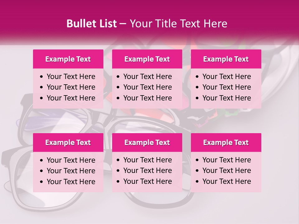 Set Of Glasses PowerPoint Template