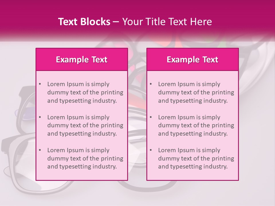 Set Of Glasses PowerPoint Template