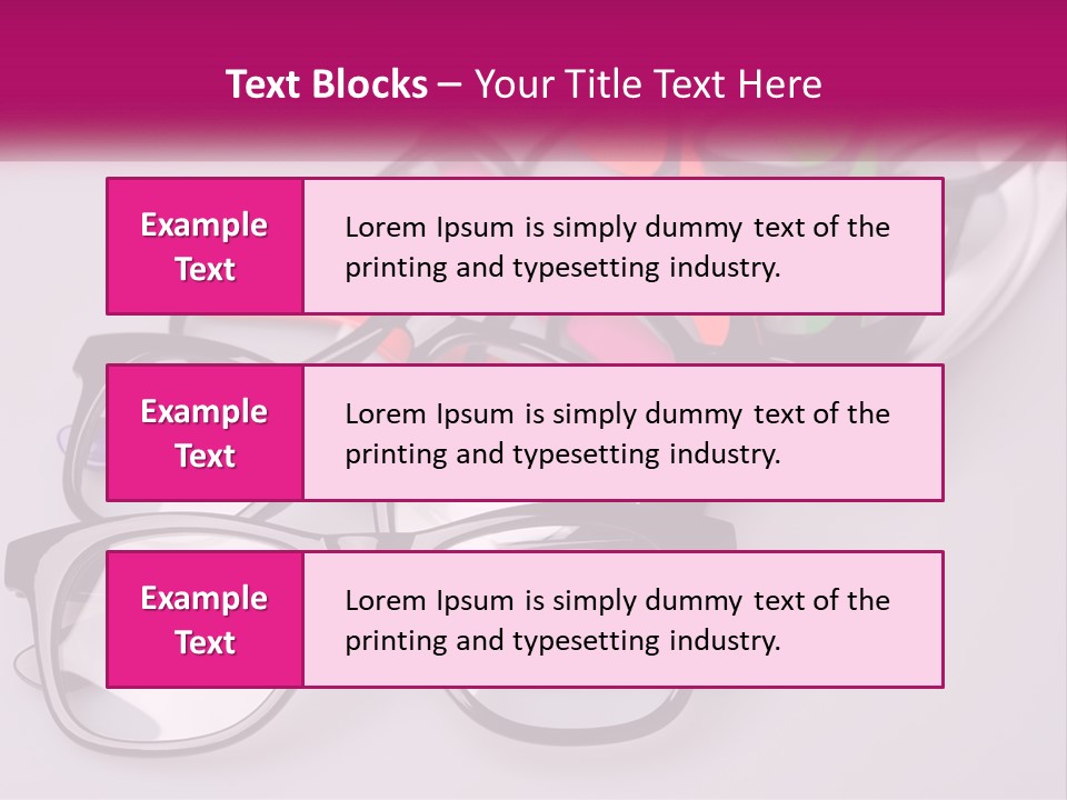 Set Of Glasses PowerPoint Template