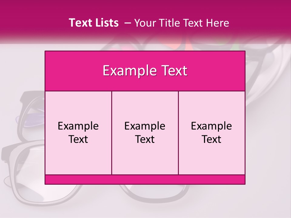 Set Of Glasses PowerPoint Template