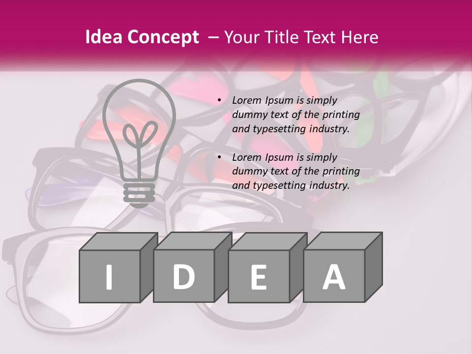 Set Of Glasses PowerPoint Template