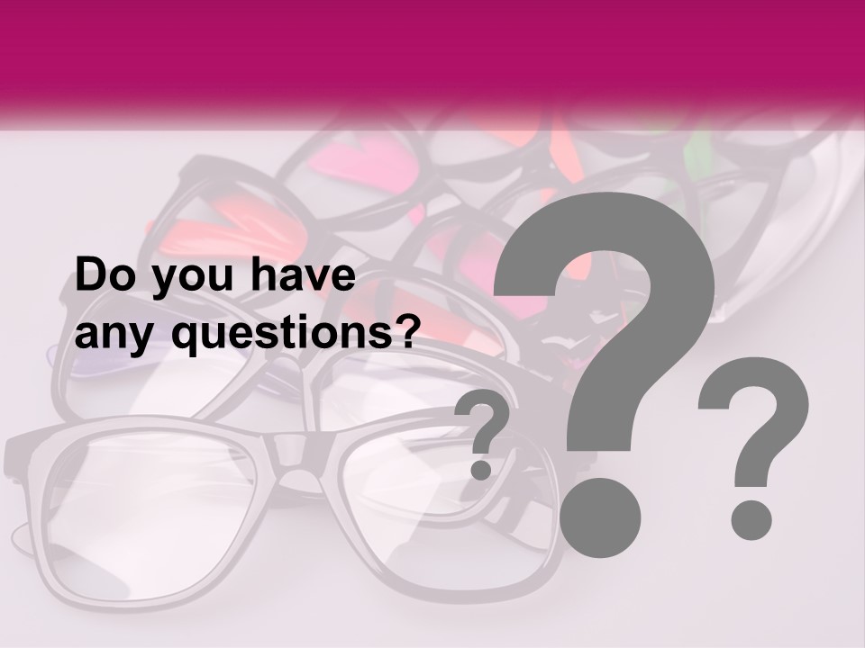 Set Of Glasses PowerPoint Template