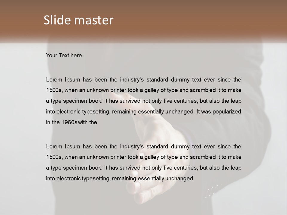Offer To Handshake PowerPoint Template