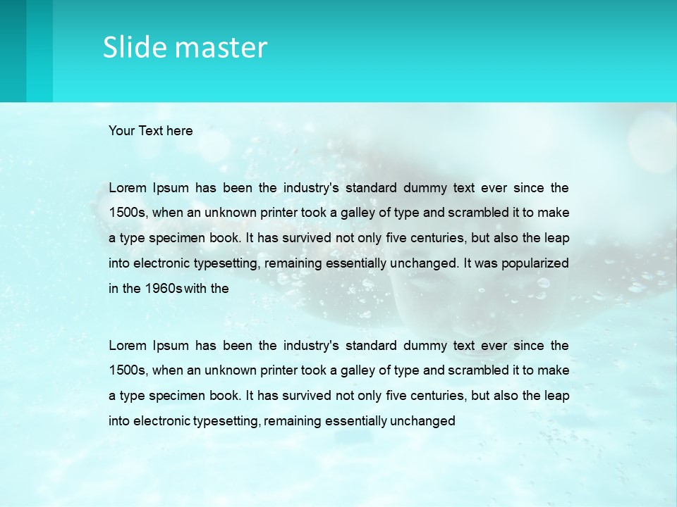 Child In The Pool PowerPoint Template