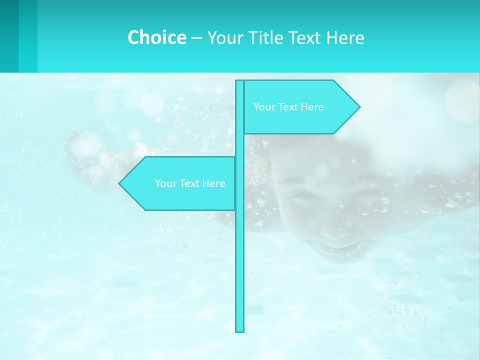 Child In The Pool PowerPoint Template