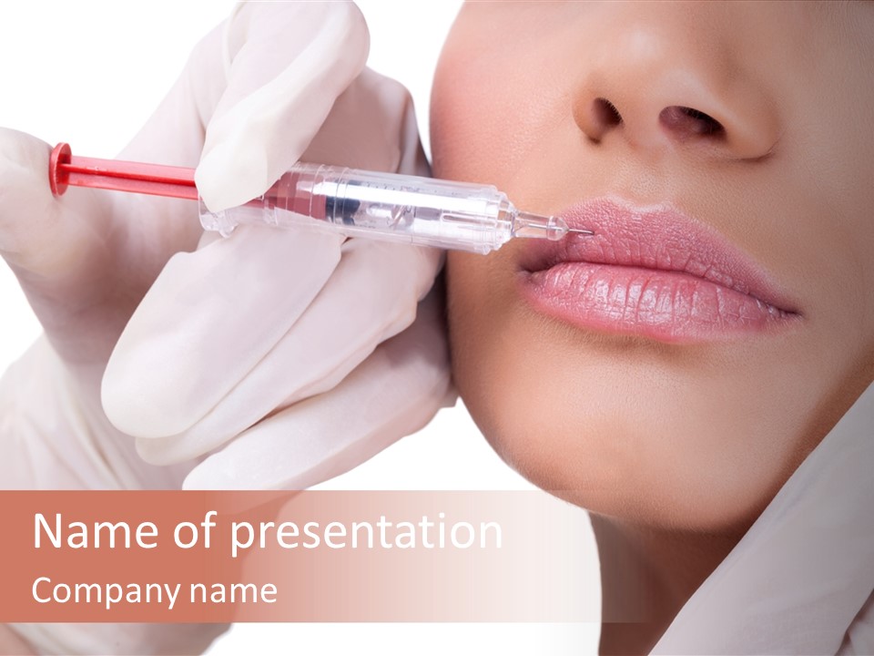 Botox Injection In The Lips PowerPoint Template