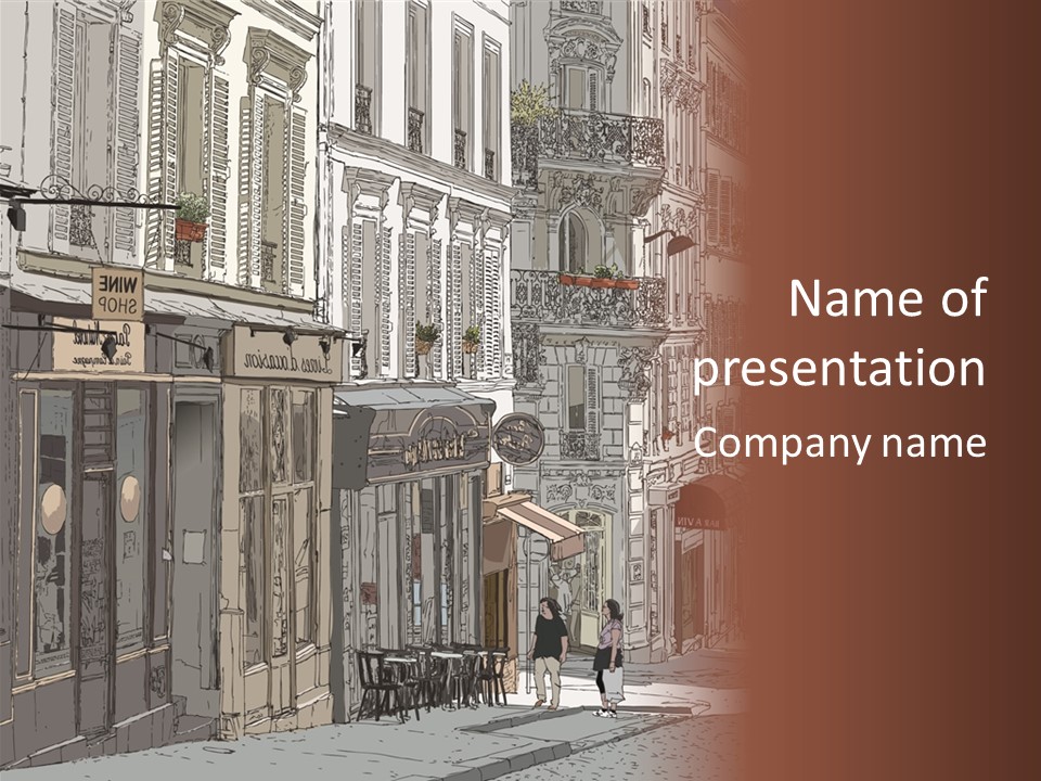 Drawn Cities PowerPoint Template