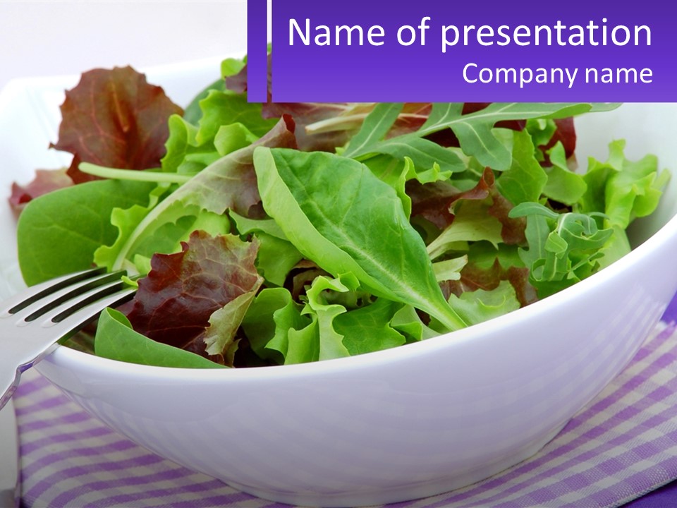 Lettuce Salad PowerPoint Template