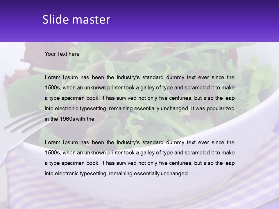 Lettuce Salad PowerPoint Template
