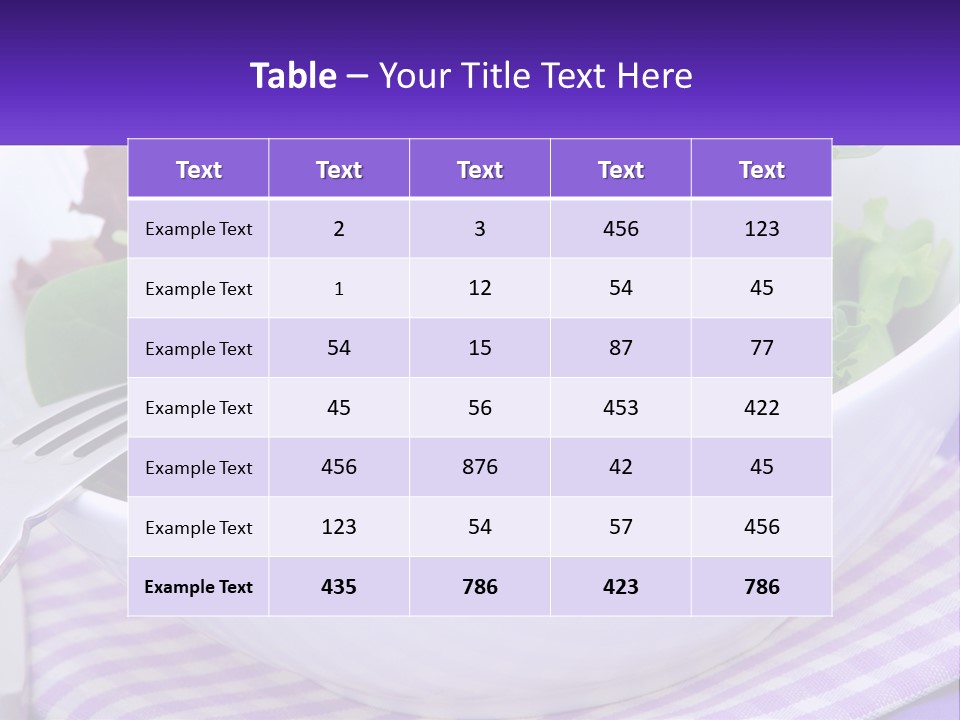Lettuce Salad PowerPoint Template