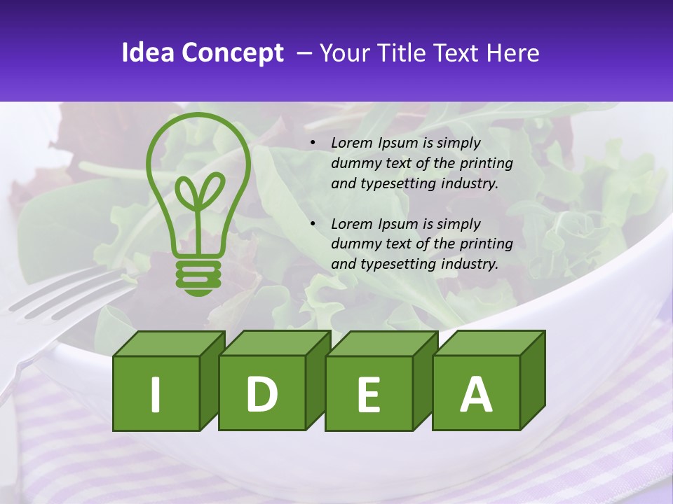 Lettuce Salad PowerPoint Template