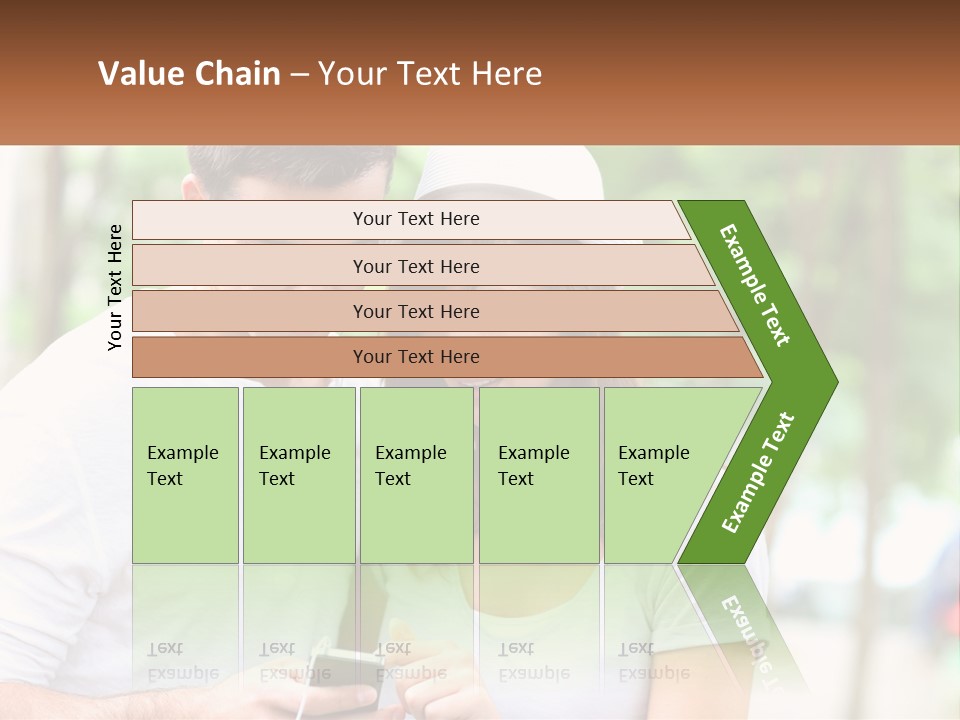 A Guy And A Girl Are Listening To Music PowerPoint Template