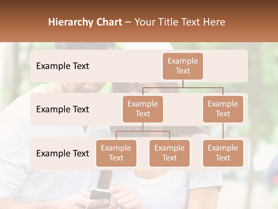 A Guy And A Girl Are Listening To Music PowerPoint Template