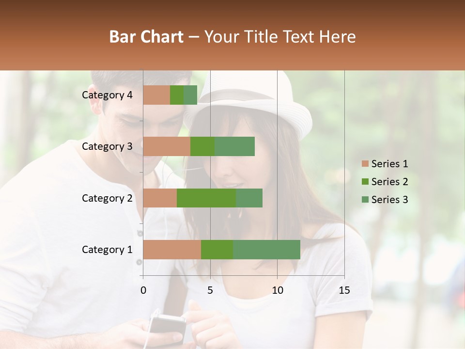 A Guy And A Girl Are Listening To Music PowerPoint Template