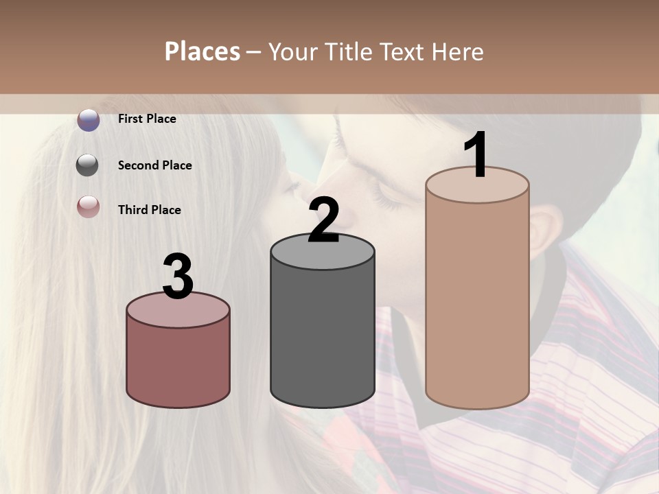 Girl And Guy Kissing PowerPoint Template