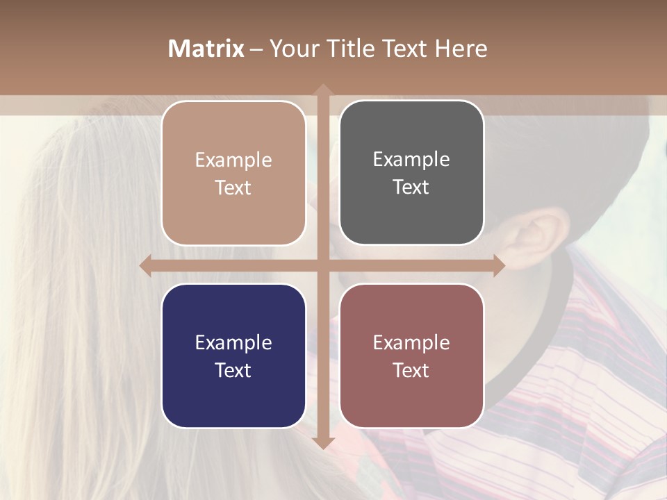 Girl And Guy Kissing PowerPoint Template