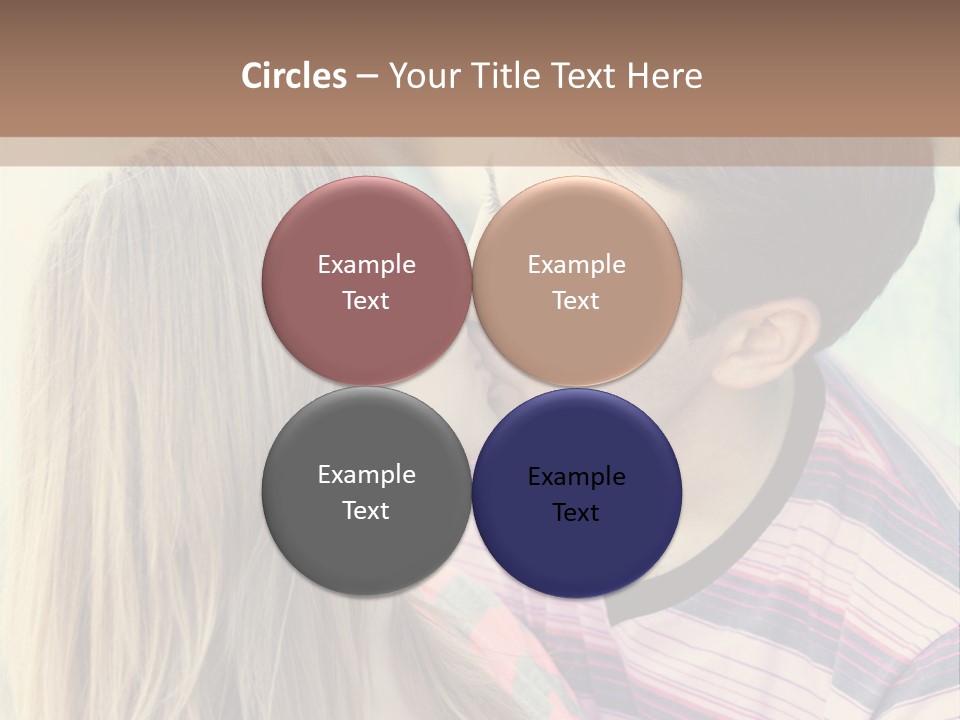 Girl And Guy Kissing PowerPoint Template