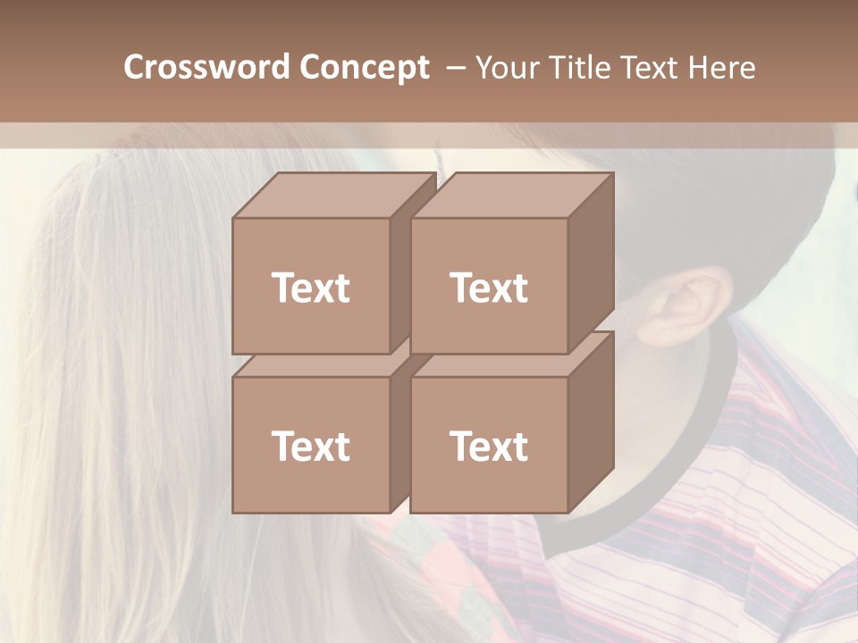 Girl And Guy Kissing PowerPoint Template