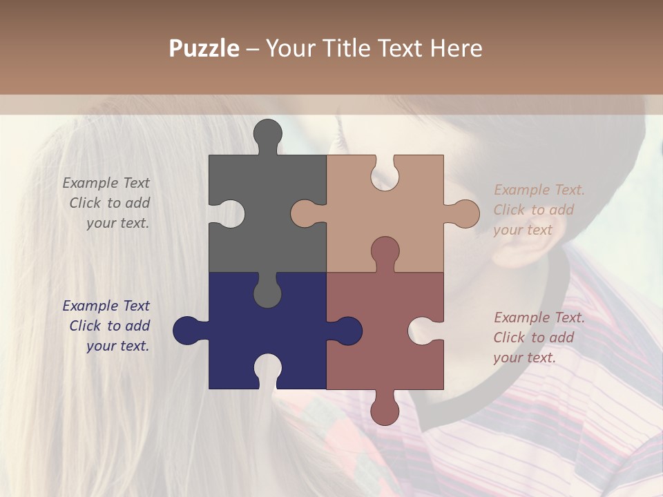 Girl And Guy Kissing PowerPoint Template